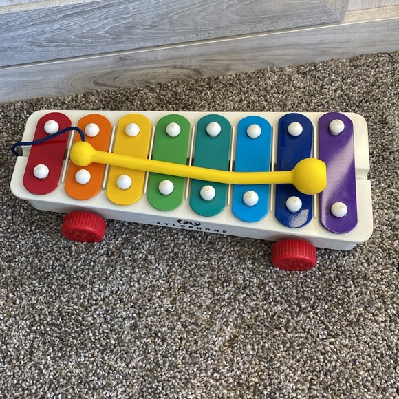 Fisher Price Classics Xylophone 11 Inch Vintage from before 2000 Pull Roll - Picture 5 of 7